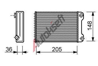 LKQ Chladi topen systm VALEO 18.27.591, 202x148x35mm