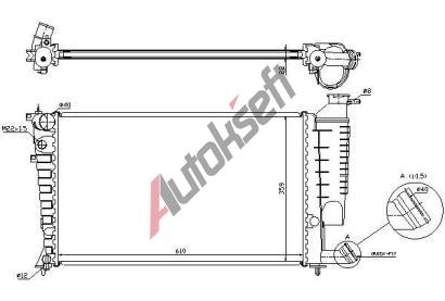 LKQ Chladi vody 34.15.506, 610-377-23mm