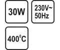 Lund Pyrograf na dřevo s pájkou sada 11 ks LND TO-78890, TO-78890