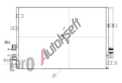 LORO Kondenztor klimatizace LOR 002-016-0002, 002-016-0002