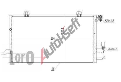 LORO Kondenztor klimatizace LOR 003-016-0003, 003-016-0003