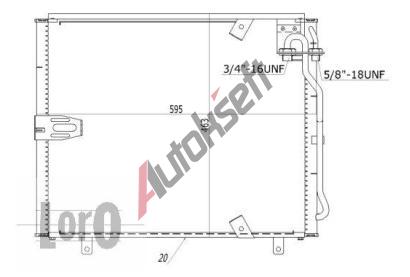 LORO Kondenztor klimatizace LOR 004-016-0002, 004-016-0002