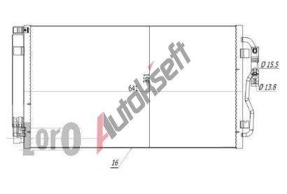 LORO Kondenztor klimatizace LOR 004-016-0024, 004-016-0024