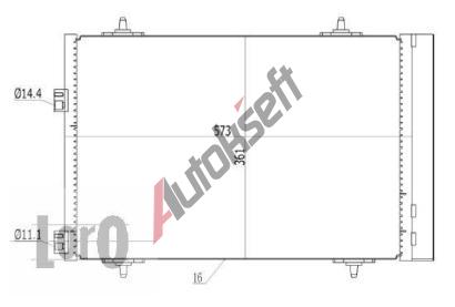 LORO Kondenztor klimatizace LOR 009-016-0001, 009-016-0001