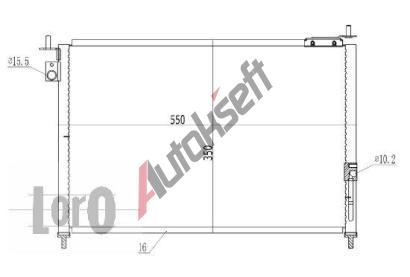 LORO Kondenztor klimatizace LOR 018-016-0027, 018-016-0027