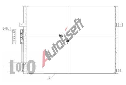 LORO Kondenztor klimatizace LOR 023-016-0003, 023-016-0003