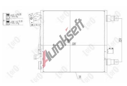 LORO Kondenz�tor klimatizace LOR 023-016-0009, 023-016-0009