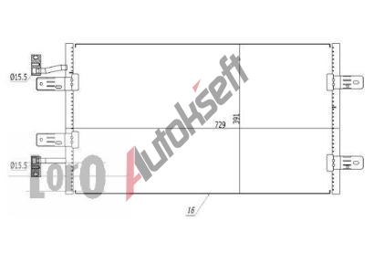 LORO Kondenztor klimatizace LOR 037-016-0046, 037-016-0046