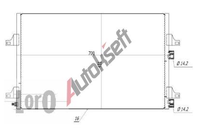 LORO Kondenztor klimatizace LOR 042-016-0016, 042-016-0016