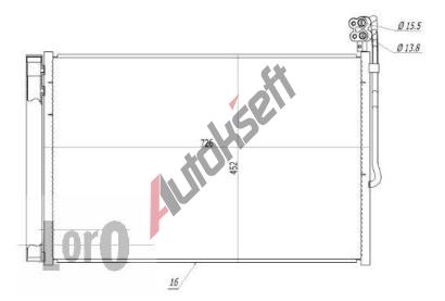 LORO Kondenztor klimatizace LOR 053-016-0008, 053-016-0008