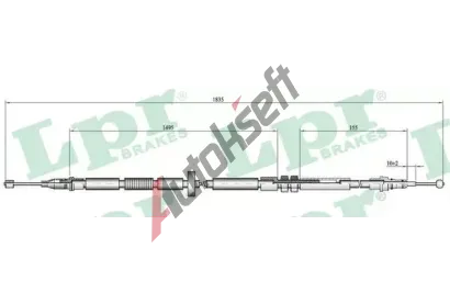 LPR Tan lanko parkovac brzdy LP C0052B, C0052B