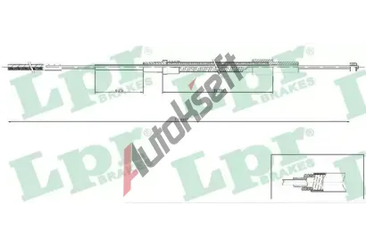 LPR Tažné lanko parkovací brzdy LP C0078B, C0078B  LPR Tažné lanko parkovací brzdy LP C0078B, C0078B