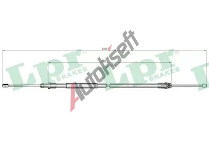 LPR Tažné lanko parkovací brzdy LP C0100B, C0100B LPR Tažné lanko parkovací brzdy LP C0100B, C0100B