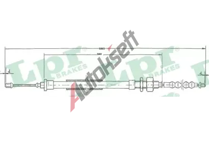 LPR Tan lanko parkovac brzdy LP C0114B, C0114B