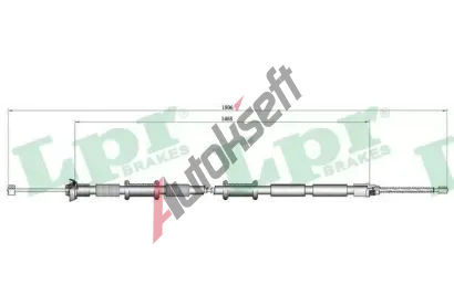 LPR Tažné lanko parkovací brzdy LP C0168B, C0168B  LPR Tažné lanko parkovací brzdy LP C0168B, C0168B