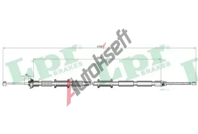 LPR Tan lanko parkovac brzdy LP C0169B, C0169B