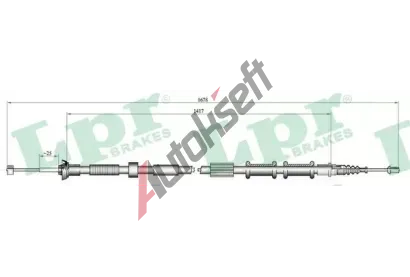 LPR Tan lanko parkovac brzdy LP C0181B, C0181B