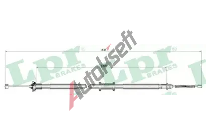LPR Tažné lanko parkovací brzdy LP C0184B, C0184B LPR Tažné lanko parkovací brzdy LP C0184B, C0184B