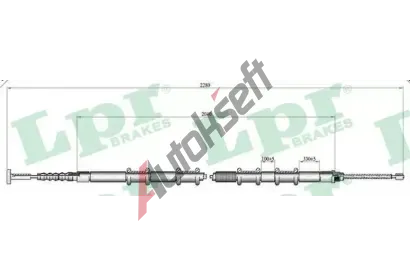 LPR Tažné lanko parkovací brzdy LP C0188B, C0188B LPR Tažné lanko parkovací brzdy LP C0188B, C0188B