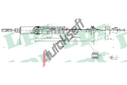 LPR Spojkové lanko LP C0242C, C0242C LPR Spojkové lanko LP C0242C, C0242C