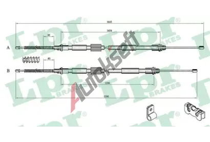 LPR Tažné lanko parkovací brzdy LP C0259B, C0259B LPR Tažné lanko parkovací brzdy LP C0259B, C0259B