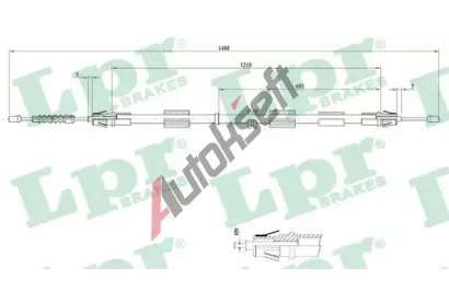 LPR Tan lanko parkovac brzdy LP C0266B, C0266B