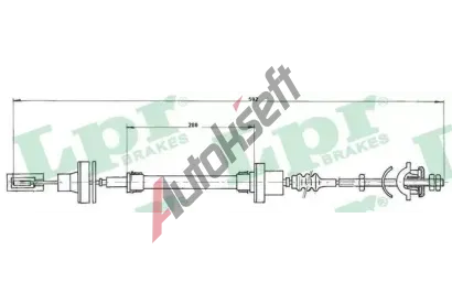 LPR Spojkové lanko LP C0272C, C0272C LPR Spojkové lanko LP C0272C, C0272C