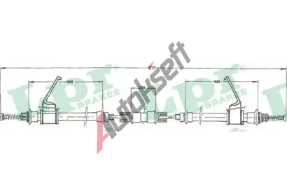 LPR Tan lanko parkovac brzdy LP C0299B, C0299B