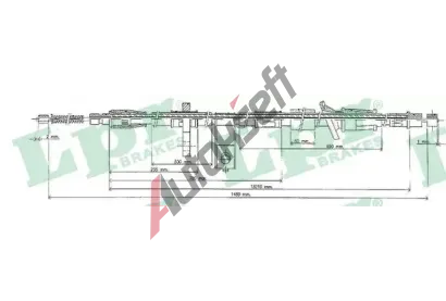 LPR Tan lanko parkovac brzdy LP C0320B, C0320B