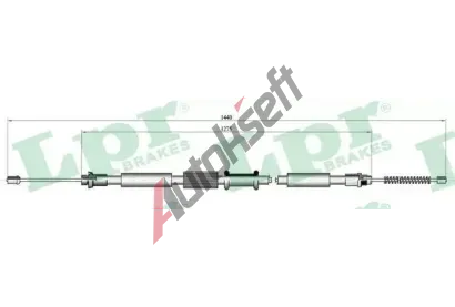 LPR Tažné lanko parkovací brzdy LP C0342B, C0342B LPR Tažné lanko parkovací brzdy LP C0342B, C0342B