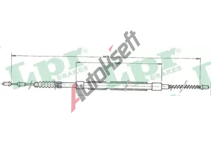 LPR Tažné lanko parkovací brzdy LP C0438B, C0438B  LPR Tažné lanko parkovací brzdy LP C0438B, C0438B