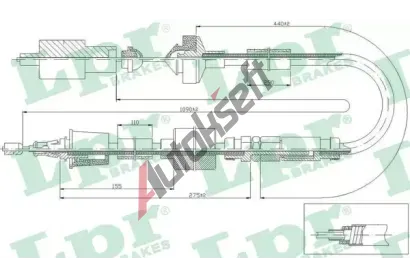 LPR Spojkové lanko LP C0470C, C0470C  LPR Spojkové lanko LP C0470C, C0470C