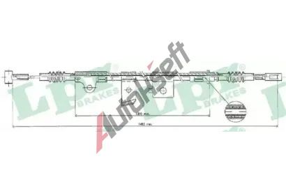 LPR Ta�n� lanko parkovac� brzdy LP C0496B, C0496B