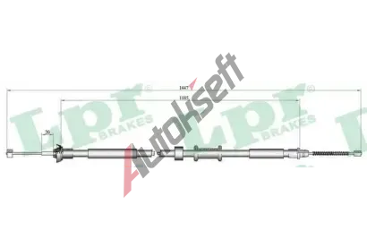 LPR Tan lanko parkovac brzdy LP C0517B, C0517B