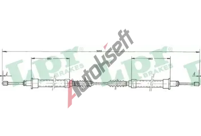 LPR Tan lanko parkovac brzdy LP C0523B, C0523B