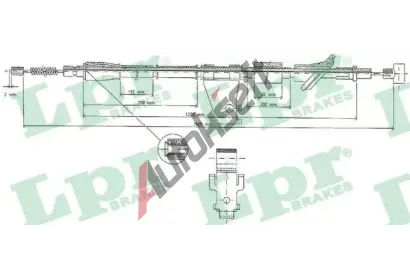 LPR Tan lanko parkovac brzdy LP C0527B, C0527B