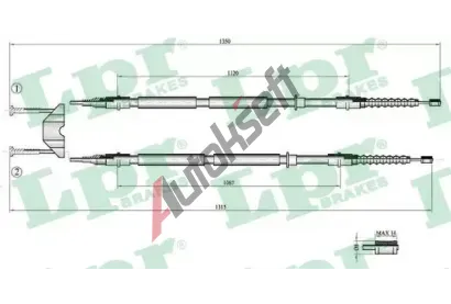 LPR Tan lanko parkovac brzdy LP C0537B, C0537B