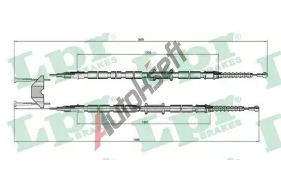 LPR Tan lanko parkovac brzdy LP C0538B, C0538B