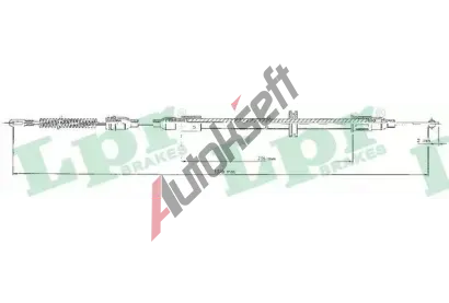 LPR Tažné lanko parkovací brzdy LP C0547B, C0547B  LPR Tažné lanko parkovací brzdy LP C0547B, C0547B