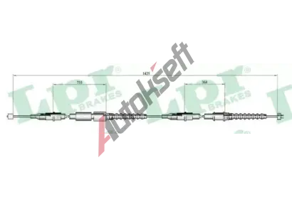 LPR Tan lanko parkovac brzdy LP C0552B, C0552B