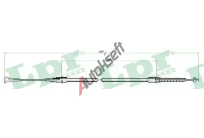 LPR Tažné lanko parkovací brzdy LP C0563B, C0563B LPR Tažné lanko parkovací brzdy LP C0563B, C0563B