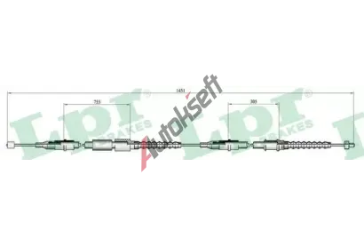 LPR Tažné lanko parkovací brzdy LP C0564B, C0564B LPR Tažné lanko parkovací brzdy LP C0564B, C0564B