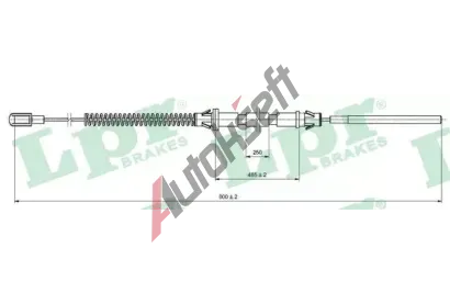 LPR Tažné lanko parkovací brzdy LP C0574B, C0574B LPR Tažné lanko parkovací brzdy LP C0574B, C0574B