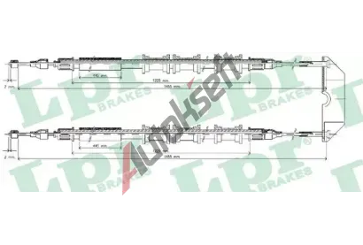 LPR Tan lanko parkovac brzdy LP C0583B, C0583B
