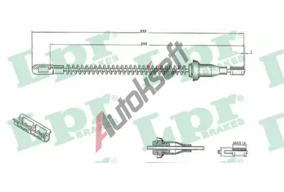 LPR Ta�n� lanko parkovac� brzdy LP C0586B, C0586B