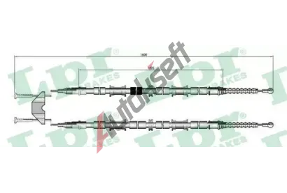 LPR Tan lanko parkovac brzdy LP C0597B, C0597B