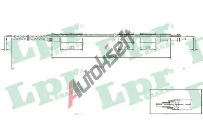 LPR Tažné lanko parkovací brzdy LP C0609B, C0609B LPR Tažné lanko parkovací brzdy LP C0609B, C0609B