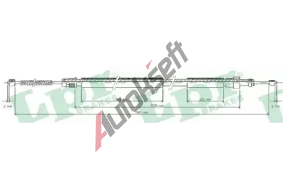 LPR Tažné lanko parkovací brzdy LP C0617B, C0617B  LPR Tažné lanko parkovací brzdy LP C0617B, C0617B