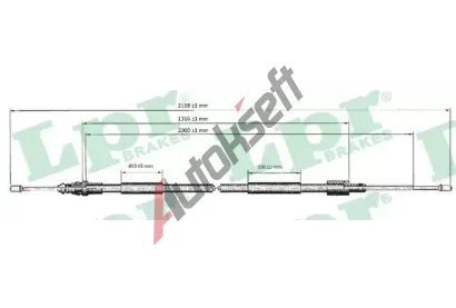LPR Tan lanko parkovac brzdy LP C0621B, C0621B