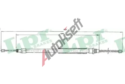 LPR Tažné lanko parkovací brzdy LP C0624B, C0624B  LPR Tažné lanko parkovací brzdy LP C0624B, C0624B
